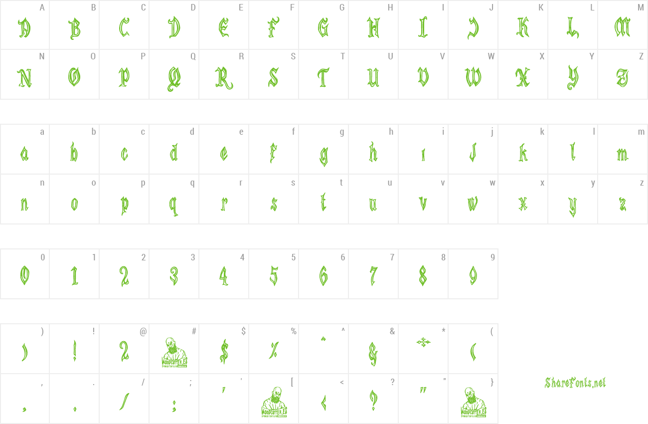 Font Protein Army preview